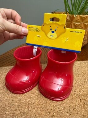 New Build-A-Bear Red Kids Rain Boots Build A Bear Workshop Red Rubber Boots
